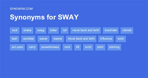 swayed synonyms